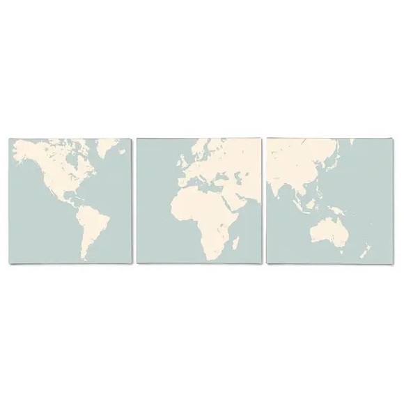 Ikea World Map Canvas Wall Art. NEW - Picture 2 of 3